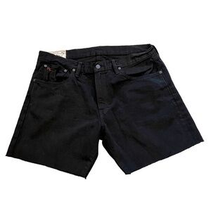 Polo Ralph Lauren Sample Black Denim Jeans Cutoff Shorts 33